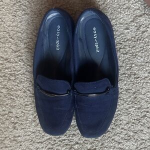 Easy Spirit women Navy Suede Slip-On Loafers